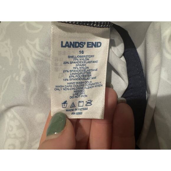 Lands' End Sea Creature Underwire Tankini Top Size 16 - Picture 4 of 4